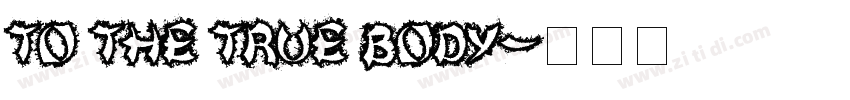 TO THE TRUE BODY字体转换